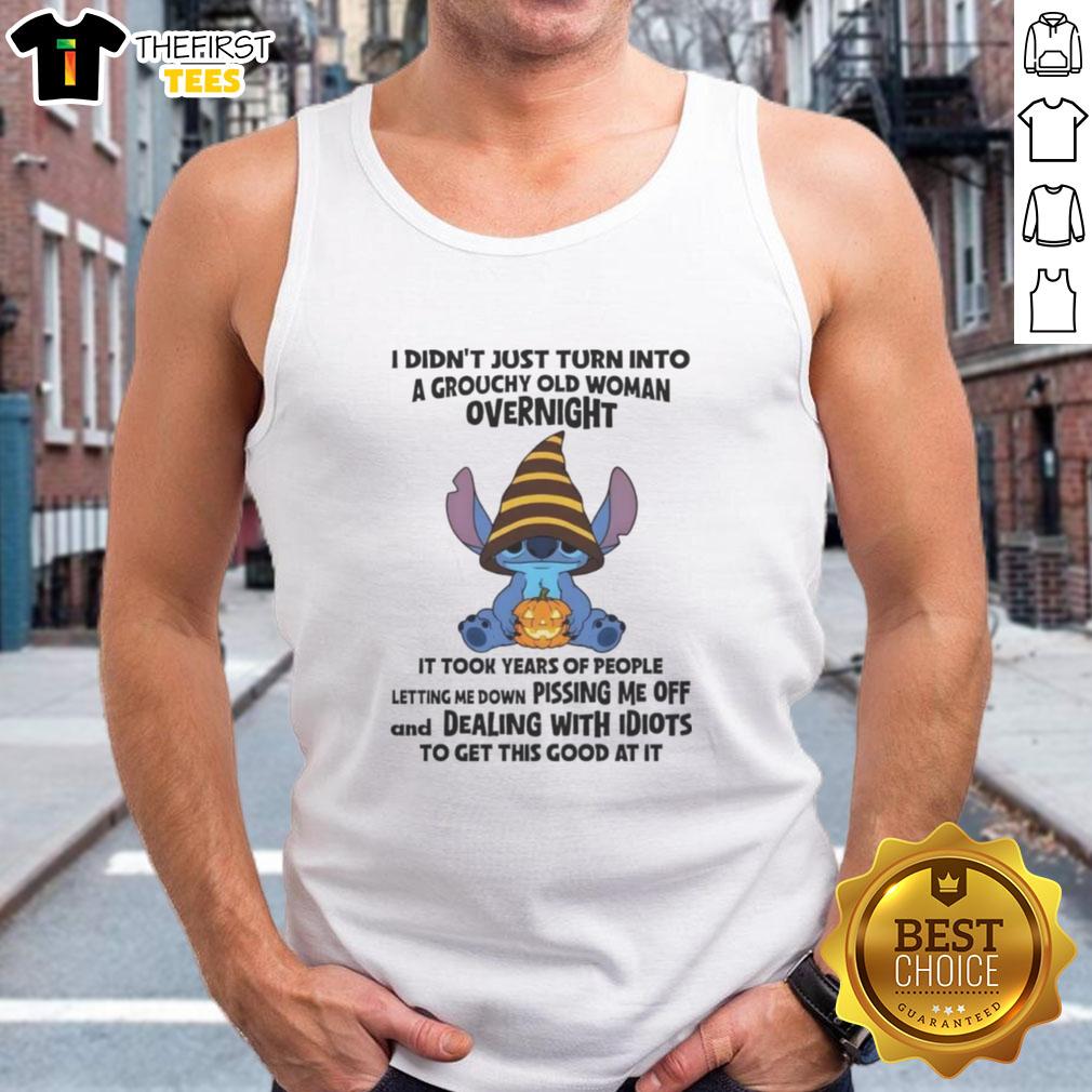 premium-stitch-i-didnt-just-turn-into-a-grouchy-old-woman-overnight-it-took-years-tank-top Premium Stitch tank top featuring 'I Didn't Just Turn Into A Grouchy Old Woman Overnight, It Took Years' design.