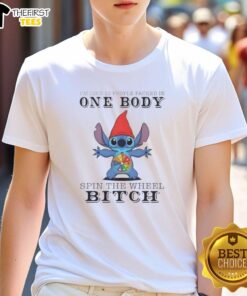 Alt Text: Premium Stitch I'M Like 12 People Packed In One Body Spin The Wheel Bitch T-Shirt, showcasing a fun and vibrant graphic design.
