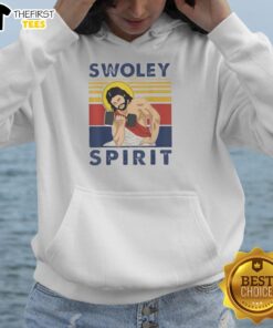 Alt Text: Premium Swoley Spirit weightlifting Jesus vintage hoodie featuring a unique design perfect for fitness enthusiasts.