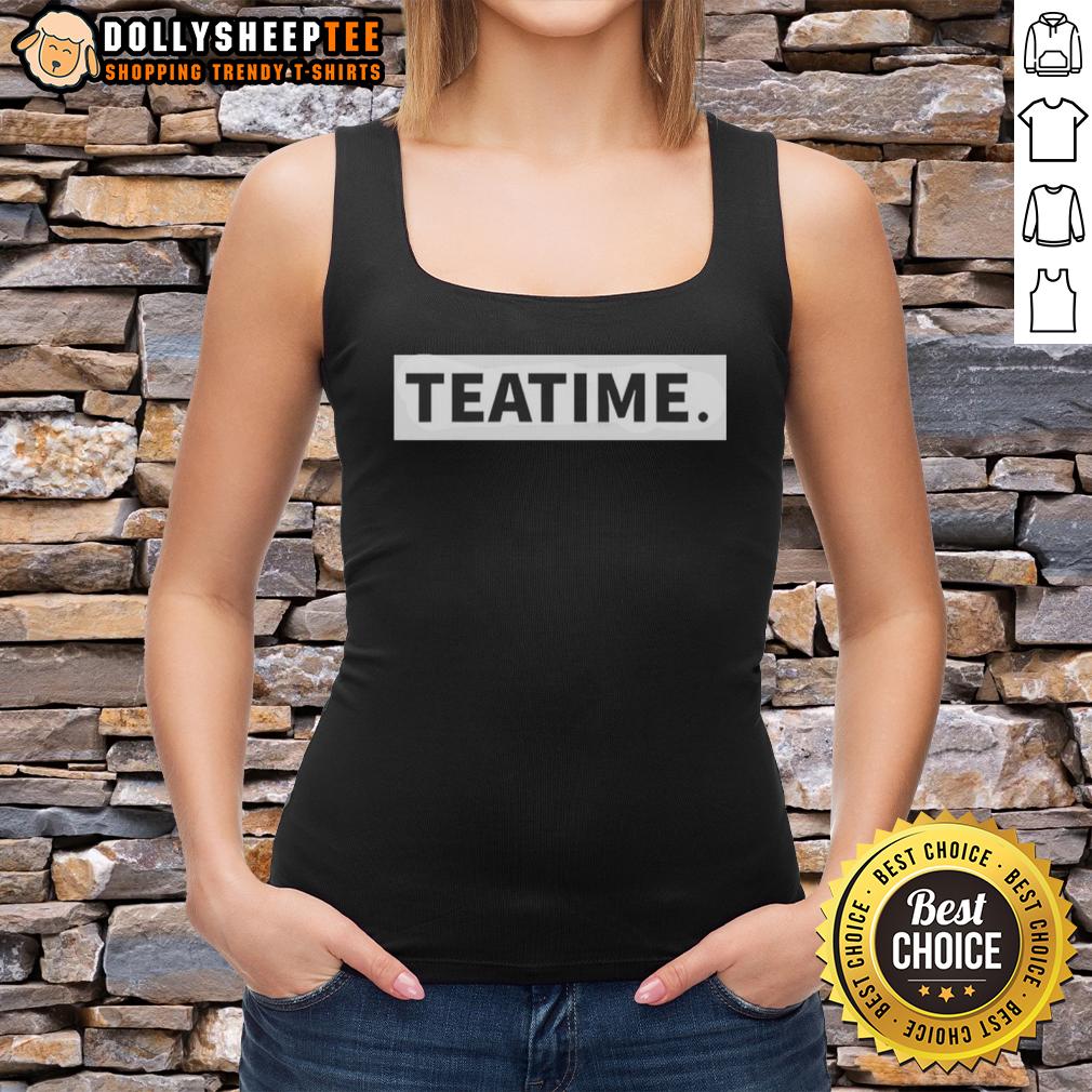 Premium Teatime Graphic Tank Top Premium Teatime Graphic Tank Top featuring a whimsical tea-themed design, perfect for casual summer outings.