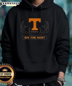 Premium Tennessee Volunteers baseball hoodie featuring a deer antlers logo, perfect for fans and outdoor enthusiasts.