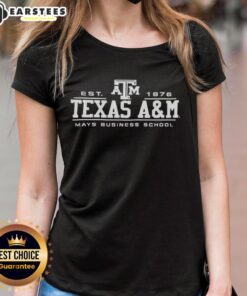 Premium Texas A&M Mays Business School 1876 ladies tee featuring school logo and stylish design for Aggie fans.