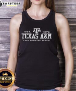 Premium Texas A&M Mays Business School 1876 tank top featuring a stylish design, perfect for school spirit and casual wear.
