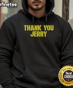 Alt Text: Premium Thank You Jerry Green Bay Packers Hoodie in vibrant green with team logo, perfect for fans and game day.