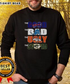 Premium sweatshirt featuring the Buffalo Bills, Detroit Lions, Denver Broncos, and Green Bay Packers logos in a fun design.