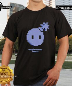 Alt Text: Premium The Hundreds X Meebits Pixel T-Shirt featuring vibrant pixel art design and stylish streetwear fit.