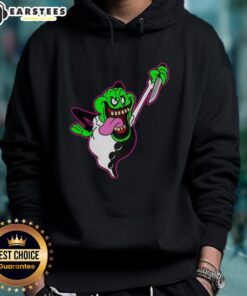 Alt Text: Premium The Real Clownbusters Slimer Ghostbusters Parody Halloween Hoodie featuring vibrant ghost graphics.