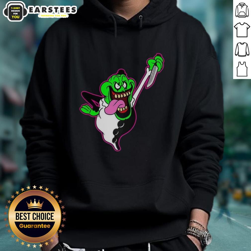 premium-the-real-clownbusters-slimer-ghostbusters-parody-halloween-hoodie Alt Text: Premium The Real Clownbusters Slimer Ghostbusters Parody Halloween Hoodie featuring vibrant ghost graphics.
