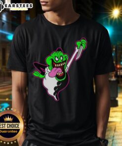 Premium The Real Clownbusters Slimer Ghostbusters Parody Halloween T-Shirt featuring a playful Slimer design.