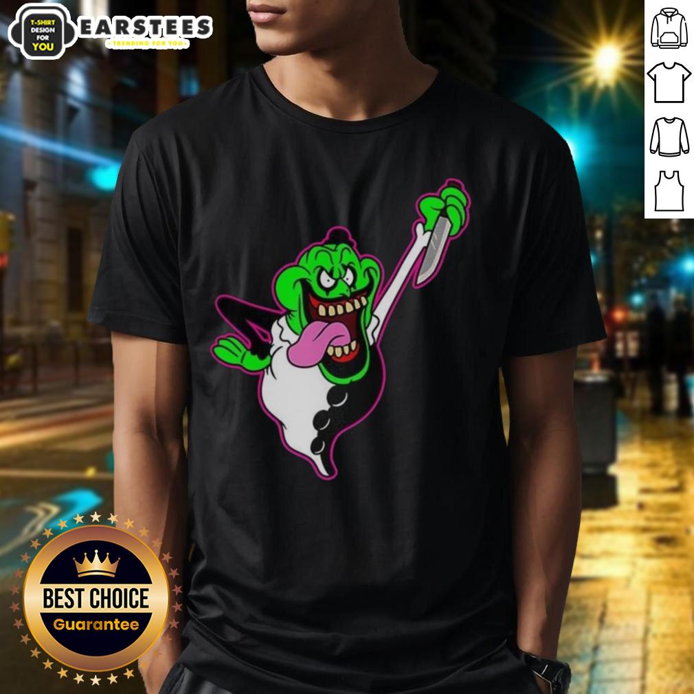 premium-the-real-clownbusters-slimer-ghostbusters-parody-halloween-t-shirt Premium The Real Clownbusters Slimer Ghostbusters Parody Halloween T-Shirt featuring a playful Slimer design.