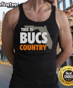 Premium 'This Is Bucs Country' tank top featuring bold graphics, perfect for fans supporting the Buccaneers.