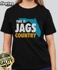 Premium 'This Is Jags Country' ladies tee shirt featuring a stylish design perfect for fans and casual wear.