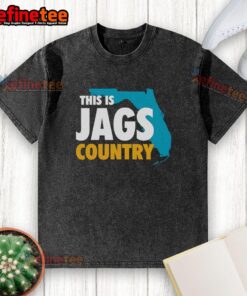 Premium This Is Jags Country washed t-shirt featuring a stylish design, perfect for Jaguars fans and casual wear.