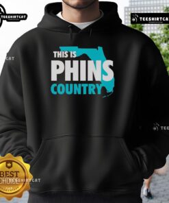 Premium This Is Phins Country Hoodie in navy, featuring a stylish design perfect for Miami Dolphins fans.