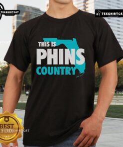 Alt Text: Premium This Is Phins Country T-Shirt featuring a vibrant design, perfect for Miami Dolphins fans and supporters.