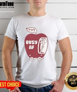 Premium Top Busy AF Apple T-Shirt featuring a stylish design, perfect for casual wear and apple lovers.