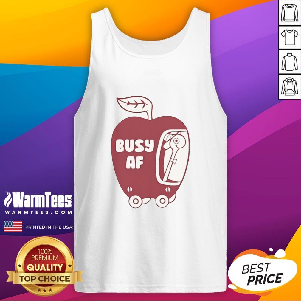 premium-top-busy-af-apple-tank-top Premium top featuring a busy AF apple tank top design, perfect for casual wear and showcasing fun, vibrant style.