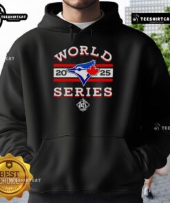 Premium Toronto Blue Jays 2025 World Series logo hoodie featuring a stylish design and vibrant team colors.