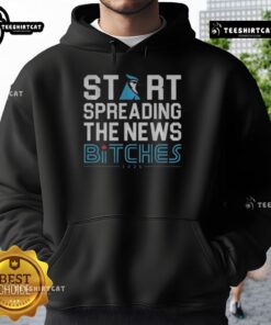 Funny Premium Toronto Blue Jays baseball hoodie for 2025 featuring 'Start Spreading The News' design.