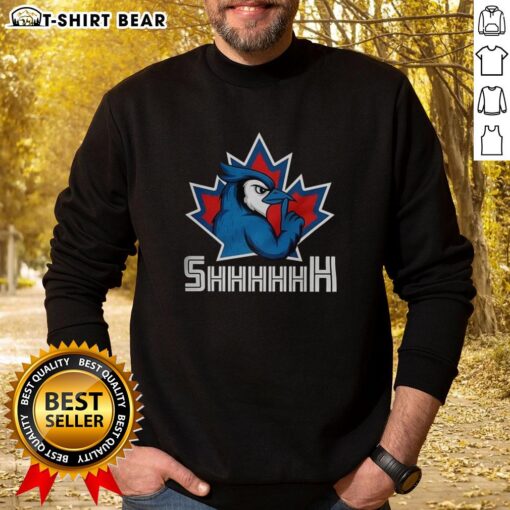 Premium Toronto Blue Jays MLB Ace sweatshirt featuring SSSHHHHH mascot design, perfect for fans and casual wear.