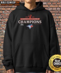 Premium Toronto Blue Jays MLB American League Champions 2025 hoodie featuring team logo and stylish design.