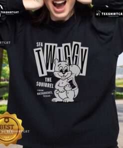 Premium Twiggy the Campus Squirrel sweatshirt featuring a playful squirrel design perfect for cozy campus wear.