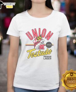 Premium Union Craft Brewing Maryland Terrapins Testudo Premium Lager ladies tee in vibrant colors showcasing team spirit.