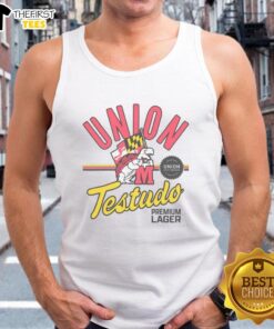 Premium Union Craft Brewing Maryland Terrapins Testudo Premium Lager tank top showcasing team spirit and style.