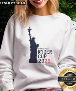 Premium USA Ryder Cup 2025 Liberty Bethpage Black Sweatshirt showcasing stylish design and high-quality fabric.
