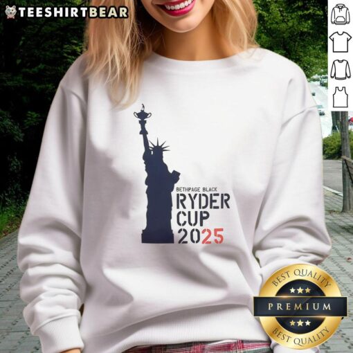 Premium USA Ryder Cup 2025 Liberty Bethpage Black Sweatshirt showcasing stylish design and high-quality fabric.