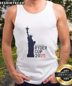 Alt Text: Premium USA Ryder Cup 2025 Liberty Bethpage Black tank top featuring a stylish design for golf enthusiasts.