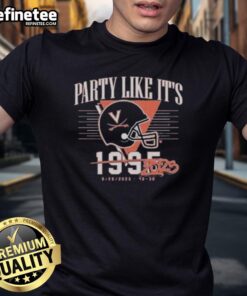 Alt Text: Premium Uva Football Party Like It's 2025 T-Shirt featuring vibrant graphics for fans celebrating game day.