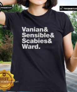 Premium Vanian Sensible Scabies and Ward Ladies Tee showcasing stylish design and comfortable fit for casual wear.