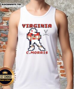 Premium Virginia Cavaliers Football Chandler Morris Retro Baller Pixel Tank Top showcasing team spirit and vintage style.
