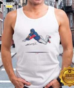 Premium Vladimir Guerrero Jr. Super Vlad flying slide tank top showcasing vibrant graphics and stylish design.