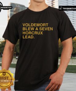 Premium Voldemort Blew A Seven Horcrux Lead T-Shirt featuring a unique design inspired by the Harry Potter series.