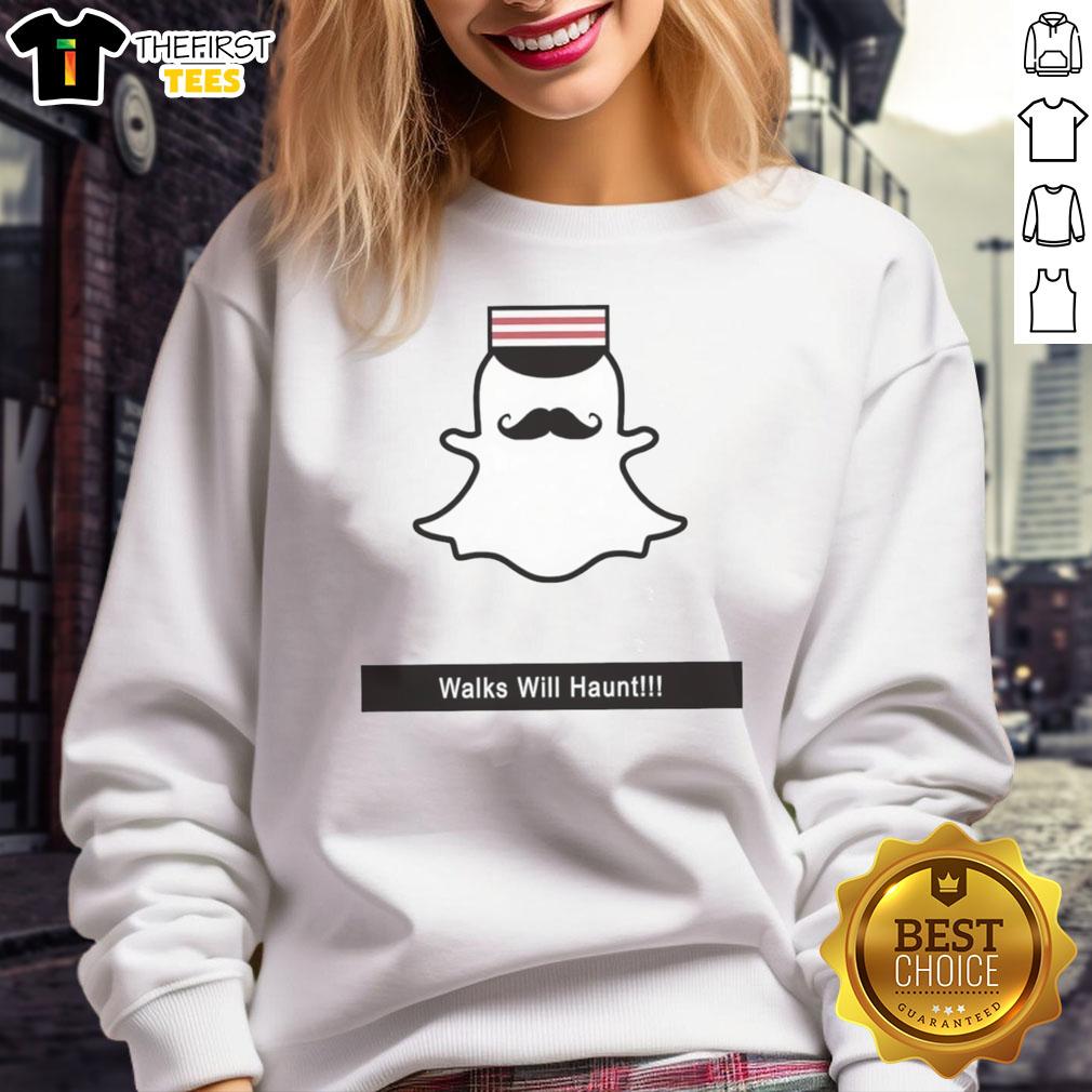 premium-walks-will-haunt-snap-ghost-sweatshirt Premium Walks Will Haunt Snap Ghost Sweatshirt featuring a spooky ghost design perfect for Halloween fashion.