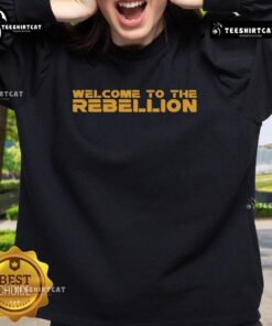Premium Welcome To The Rebellion Sweatshirt featuring bold graphic design and comfortable fit for casual wear.