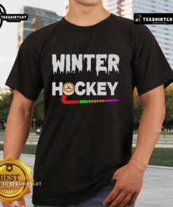 Premium Winter Hockey Logo T-Shirt featuring a stylish design perfect for ice hockey fans and winter sports enthusiasts.