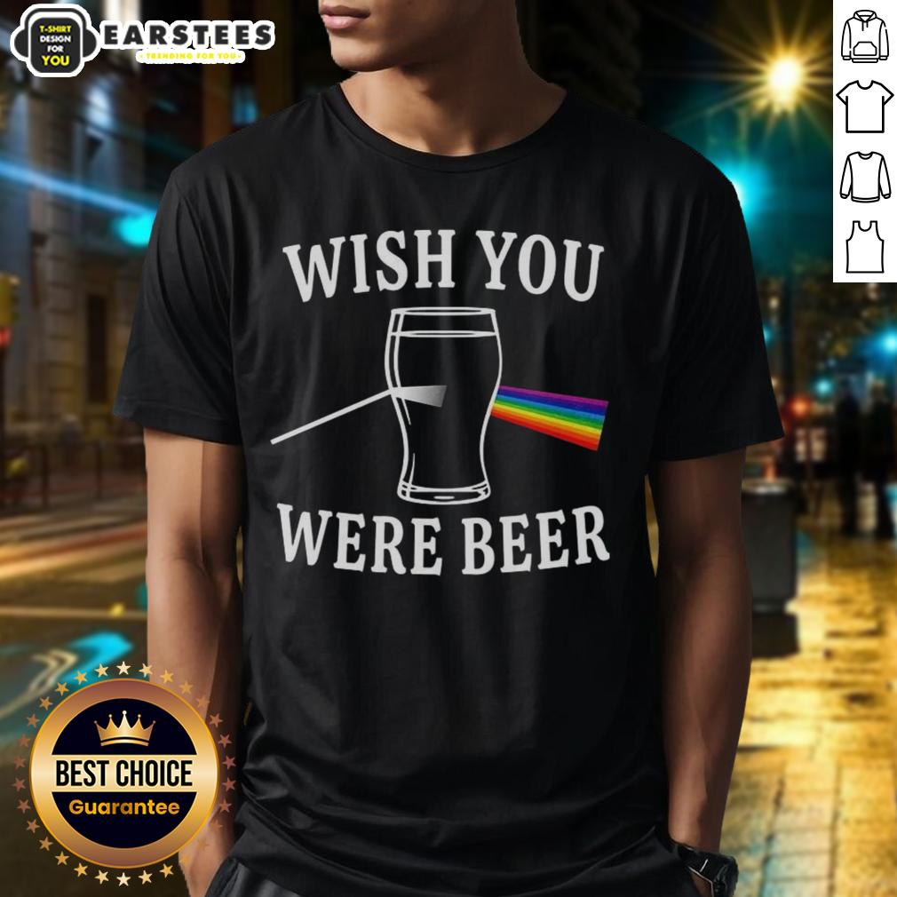 premium-wish-you-were-beer-the-dark-side-of-the-moon-light-scattering-t-shirt Premium Wish You Were Beer The Dark Side Of The Moon light scattering T-Shirt featuring a colorful cosmic design.