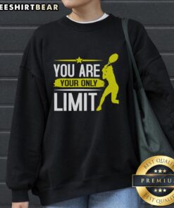 Premium 'You Are Your Only Limit' tennis sweatshirt in stylish design, perfect for athletes and tennis enthusiasts.