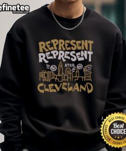 Alt Text: Pretty A Tribe Called Quest X Cleveland Cavaliers sweatshirt featuring vibrant graphics and stylish design.