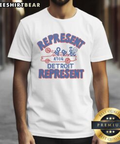 Pretty A Tribe Called Quest X Detroit Pistons Represent T-Shirt featuring vibrant graphics and a stylish design.