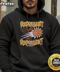 Alt Text: Stylish Pretty A Tribe Called Quest X Phoenix Suns hoodie featuring vibrant colors and unique design perfect for fans.