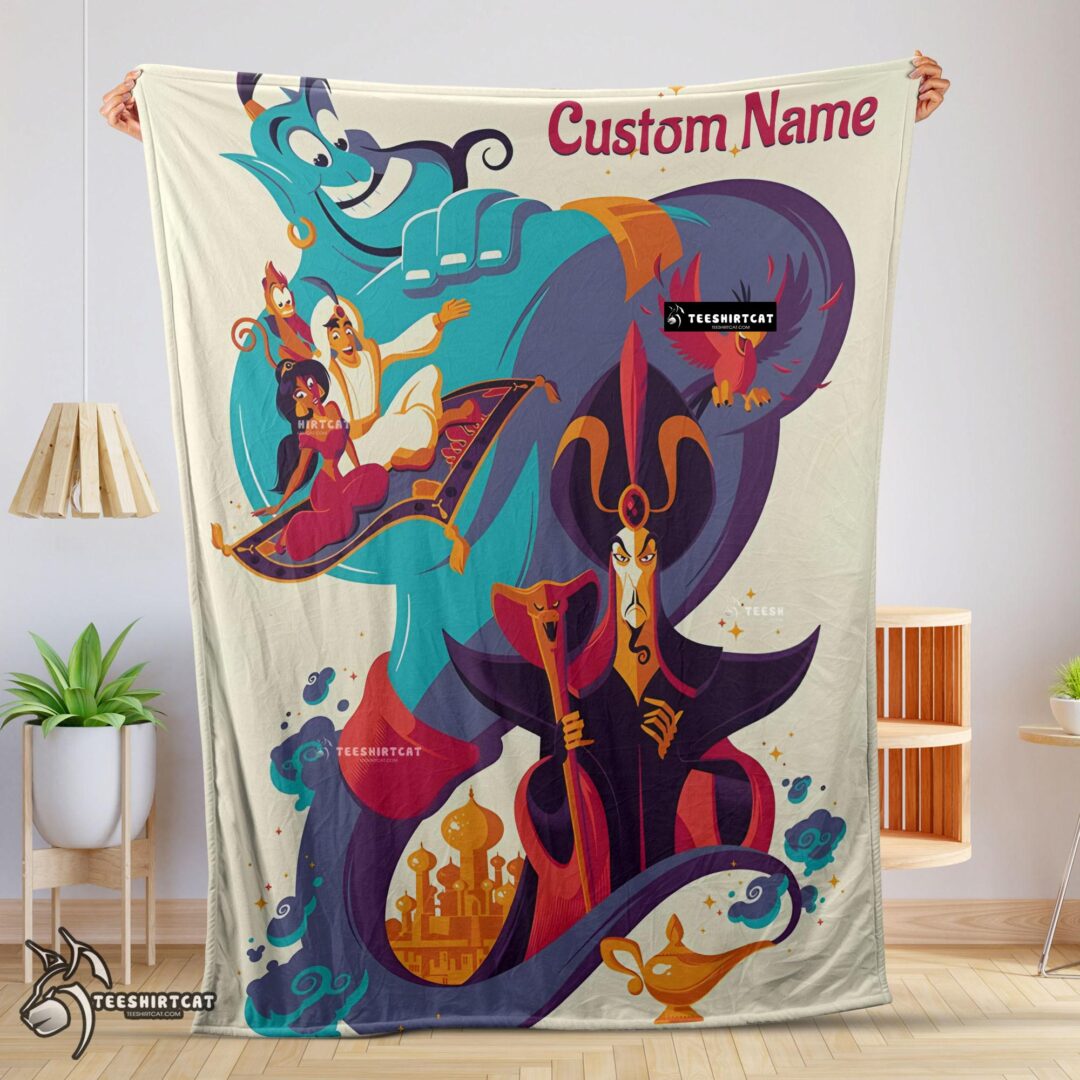 Pretty Aladdin and the Magic Lamp Disney Cartoon Blanket – Customize Blanket-mk-01