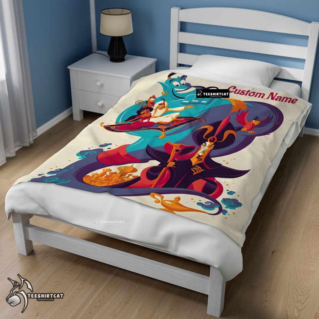 Pretty Aladdin and the Magic Lamp Disney Cartoon Blanket – Customize Blanket-mk-02