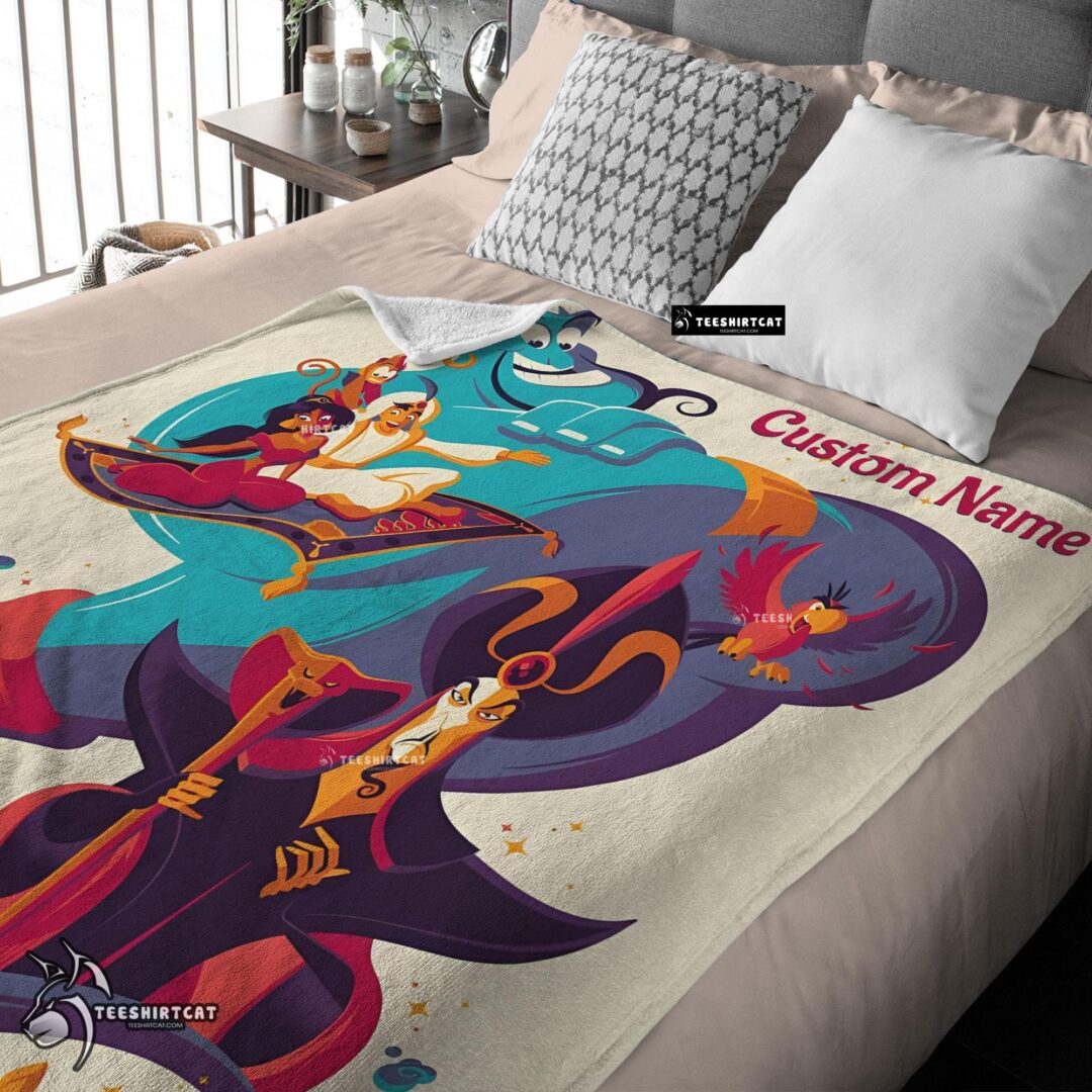 Pretty Aladdin and the Magic Lamp Disney Cartoon Blanket – Customize Blanket-mk-03