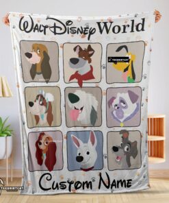 Pretty All Dogs In Walt Disney World Moods Blanket Customize Blanket