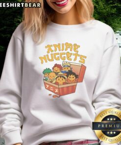 Stylish Pretty Anime Nuggets sweatshirt featuring colorful graphics and a cozy fit, perfect for anime fans.