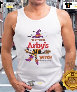Pretty Halloween tank top featuring a witch with a spell, perfect for festive celebrations and spooky vibes.